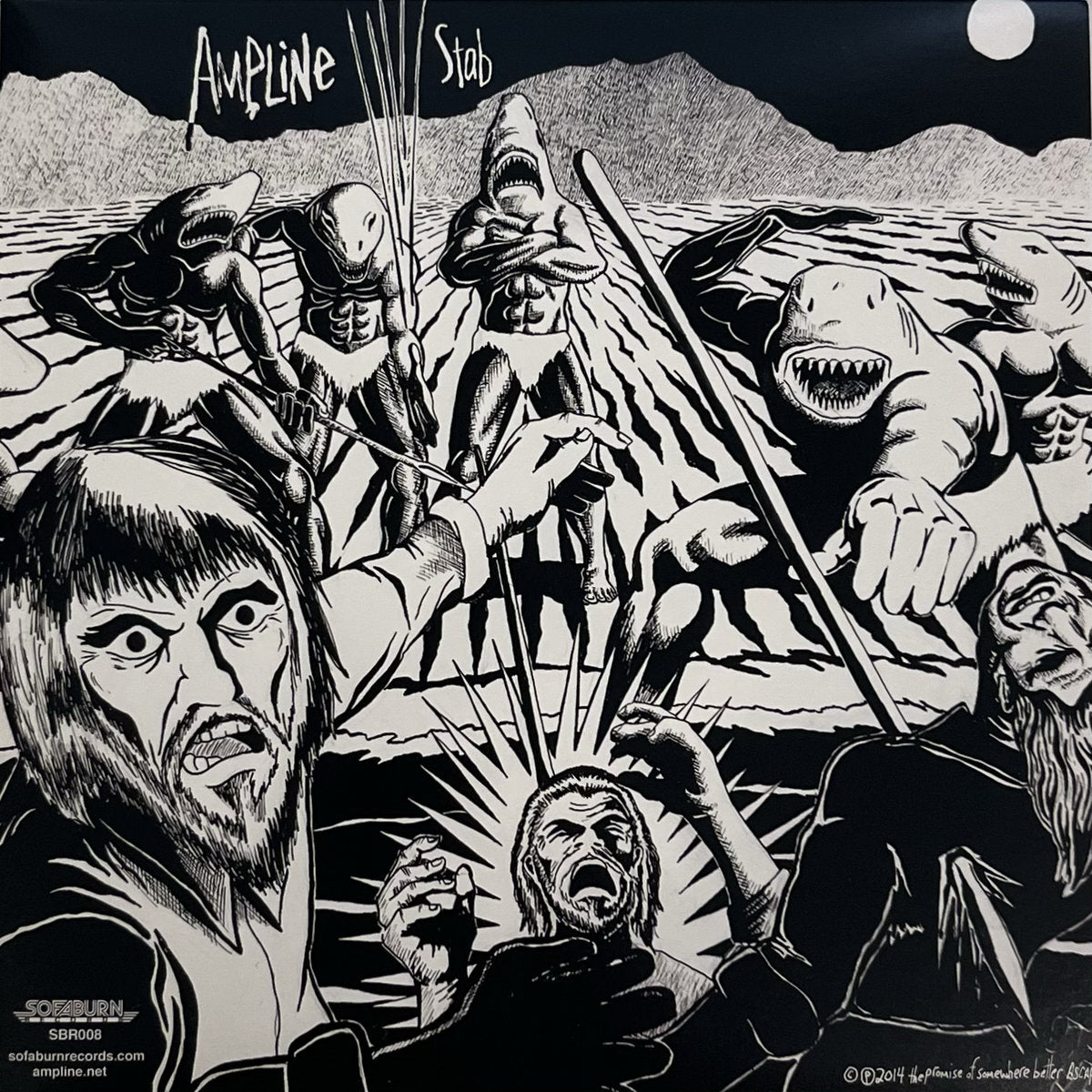 Ampline / Alone At 3AM - 'Stab / Upsides' Split 7"